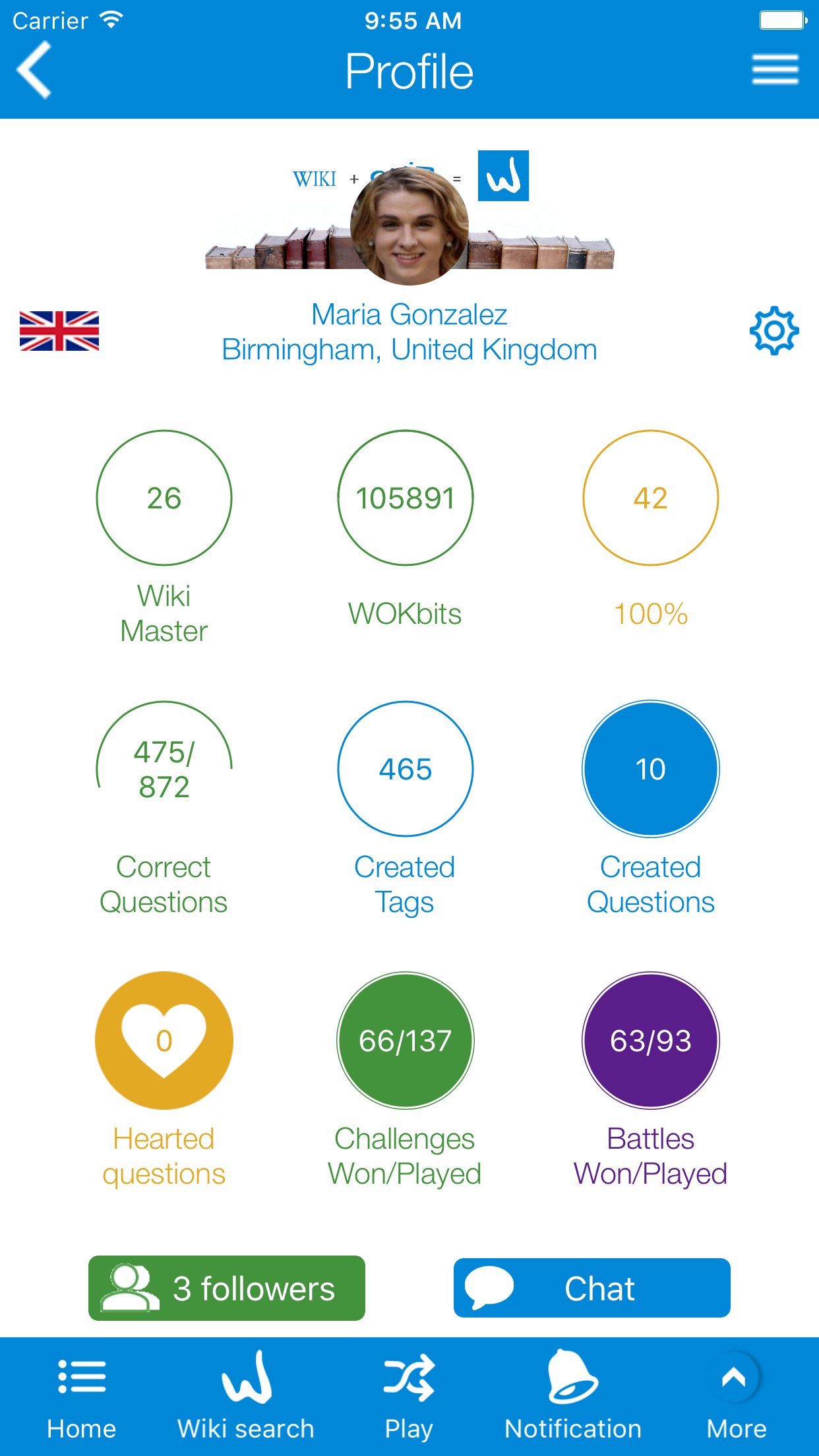 WW7 user profile screen CQ highlight 151019